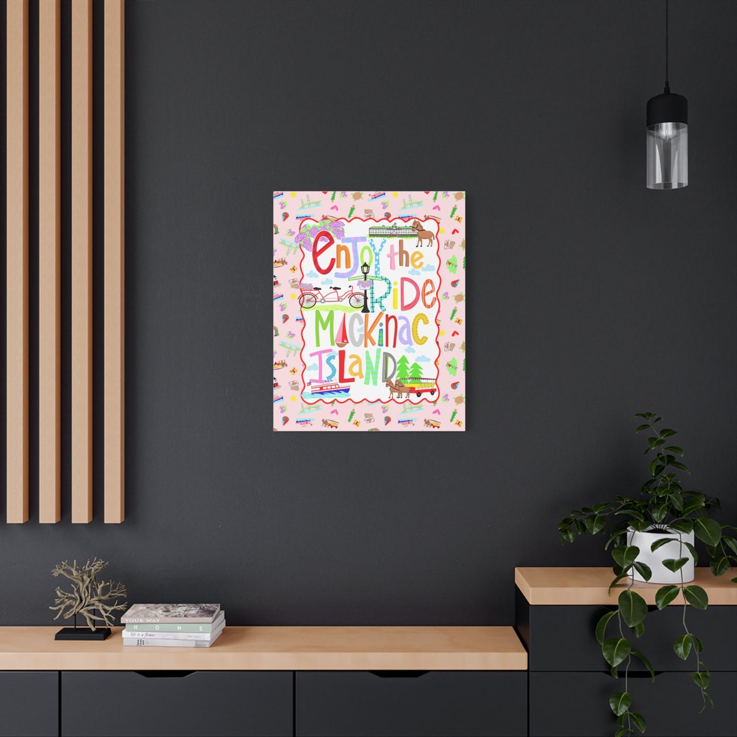 Enjoy the Ride Mackinac Island Matte Canvas Wall Art