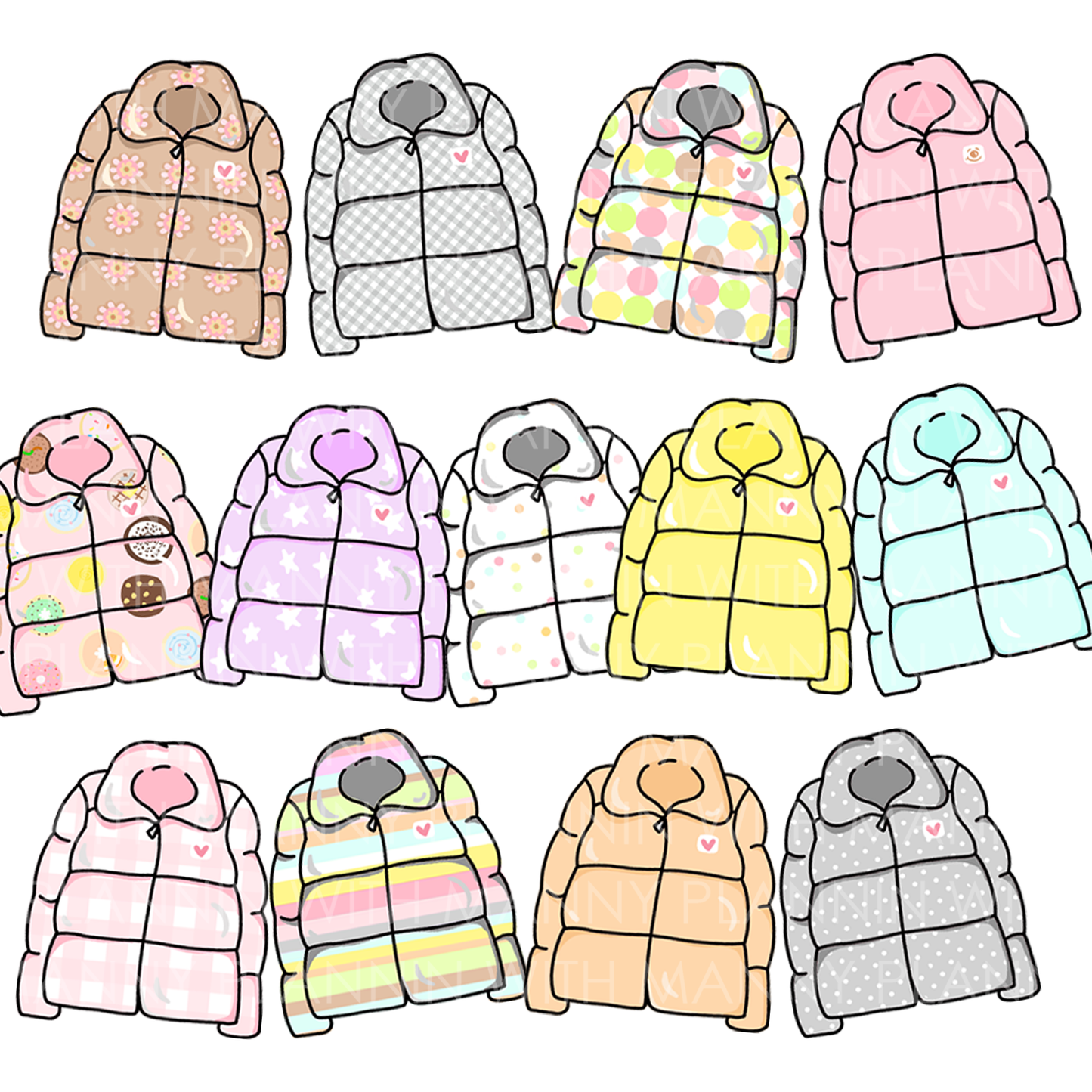 1823 Puffer Coat Die Cuts