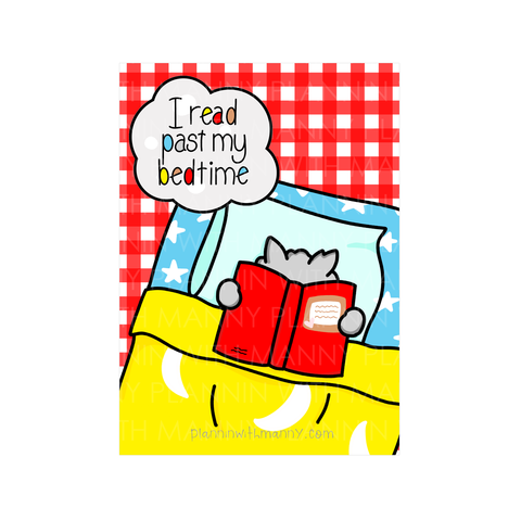 J110 I Read Past My Bedtime Journaling Card/Postcard