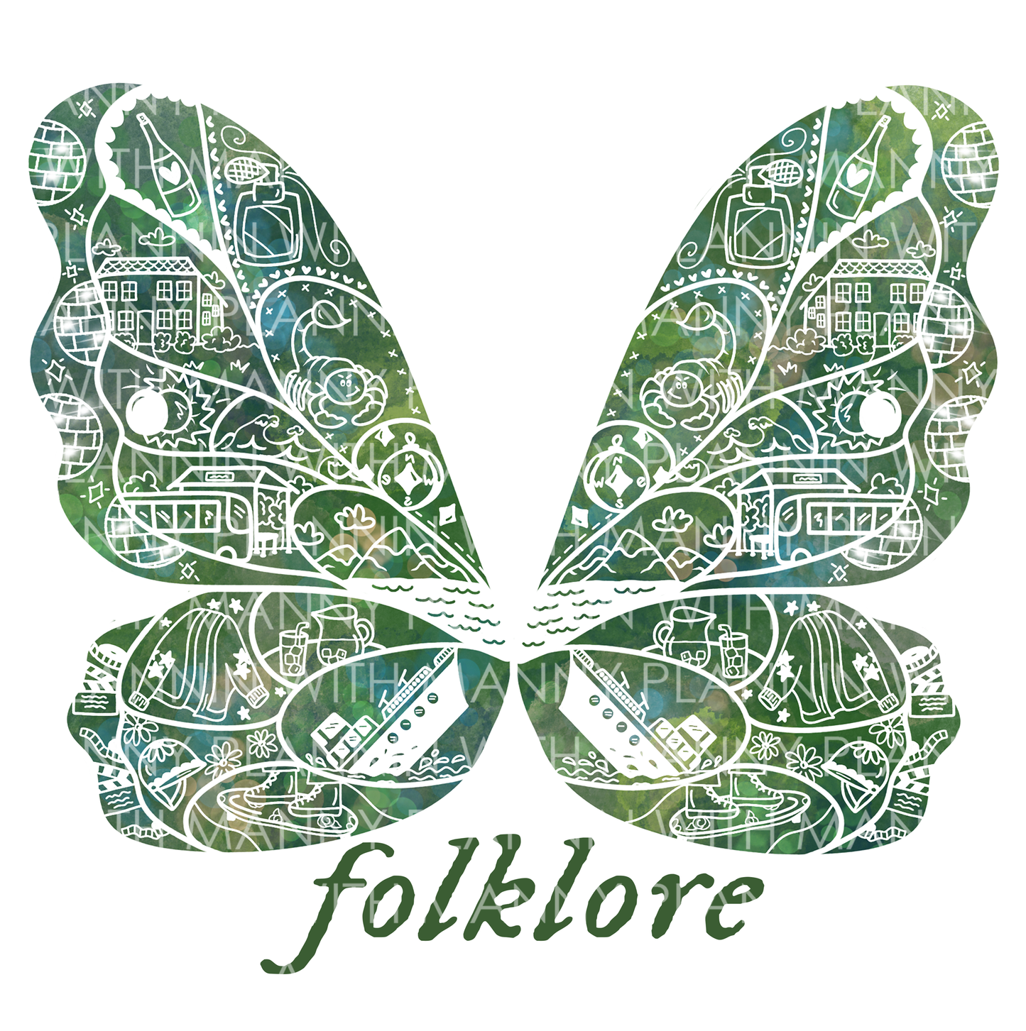 Folklore Era Butterfly Vinyl Sticker MB143