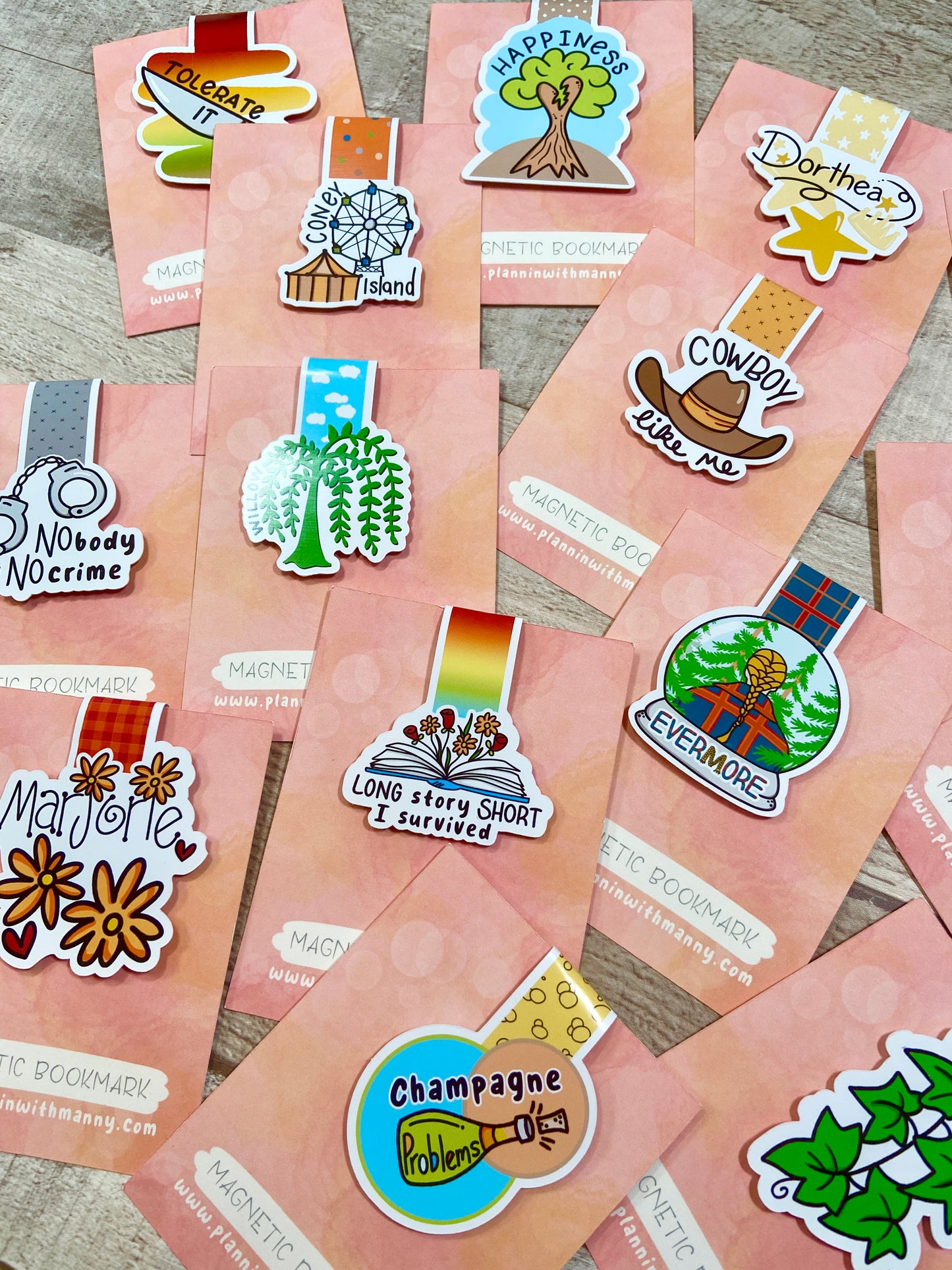 Assorted Evermore Magnetic Bookmarks