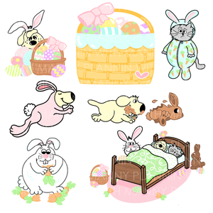 1634 Hoppy Easter Diecuts and Easter Basket Pocket