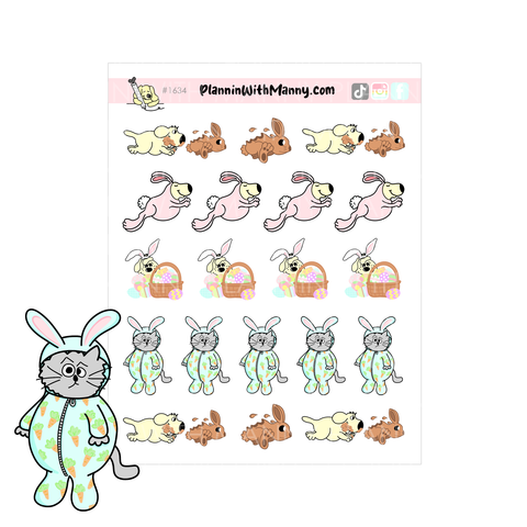 1634 Hoppy Easter Character Planner Stickers
