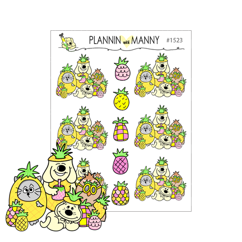 1523 Pineapple Friend Planner Stickers
