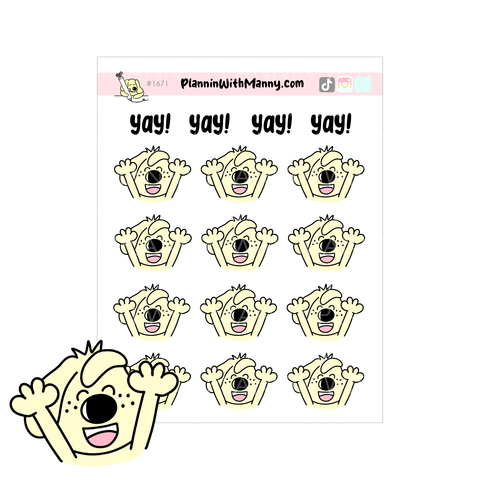1671 YAY! Celebrate! Happy Pappy Planner Stickers