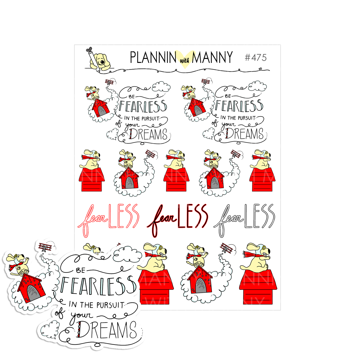 475 Fearless Planner Stickers
