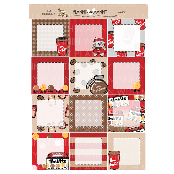A945 ACADEMIC 5 & 7 Day Weekly Planner Kit and Hybrid Planner -Tim Horton's Collection
