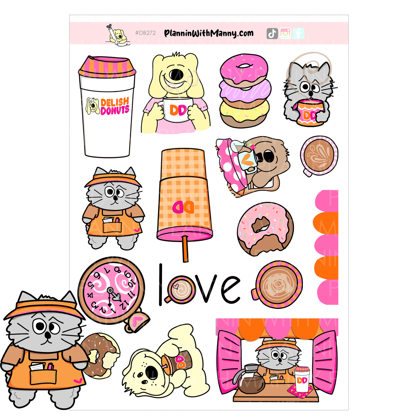 PFV206 Delish Donut Shop - Vertical Weekly Kit