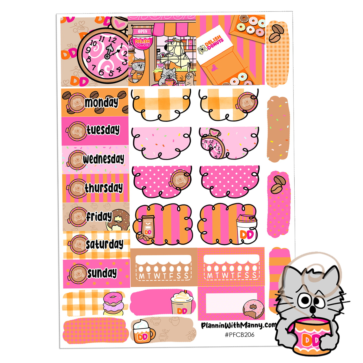 PFCA206 HOBO COUSINS Delish Donut Shop Weekly Kit