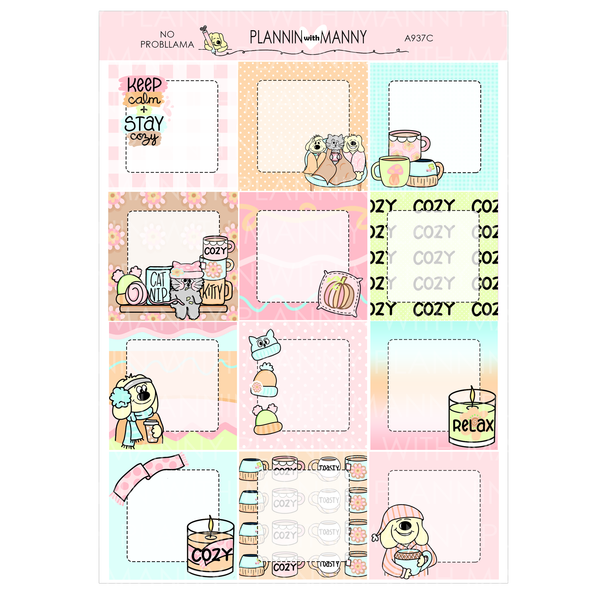 A937 ACADEMIC 5 & 7 Day Weekly Planner Kit and Hybrid Planner -Cozy Days Collection