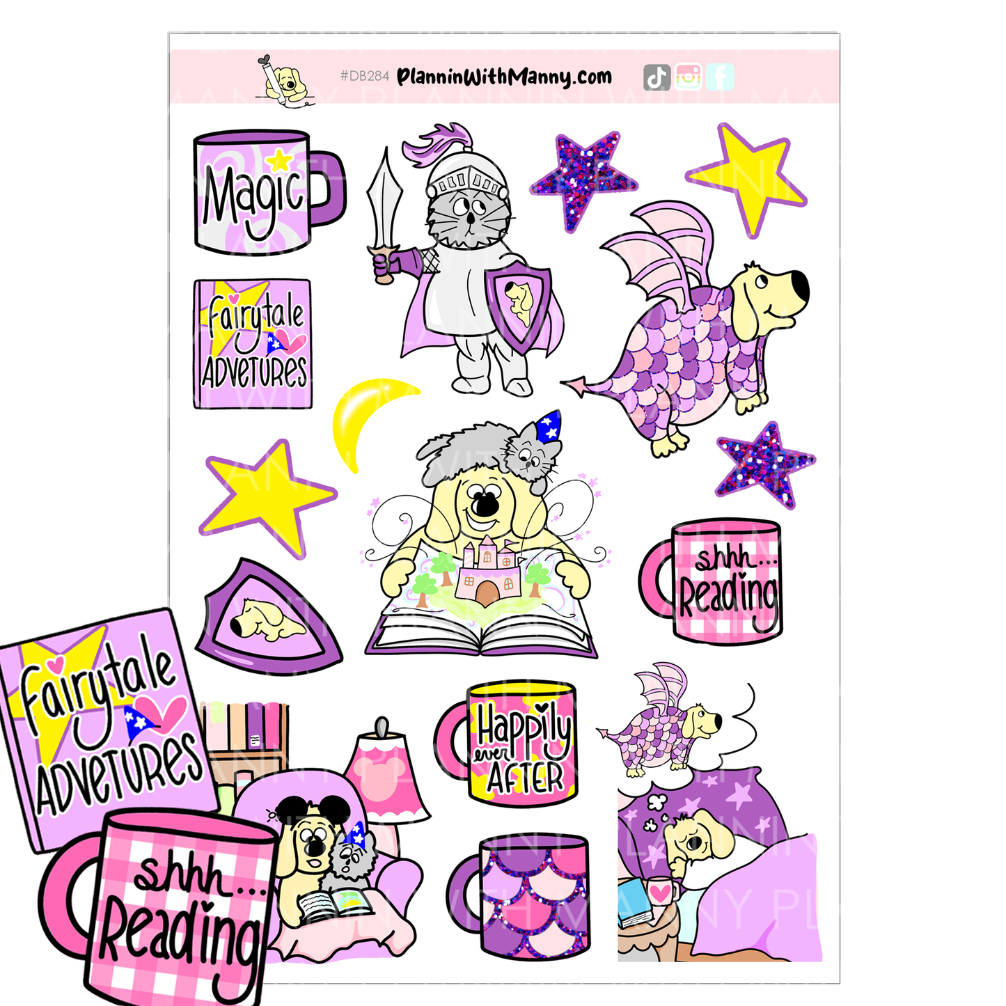 DB284 Fairytale Adventures Large Deco Sticker Sheet
