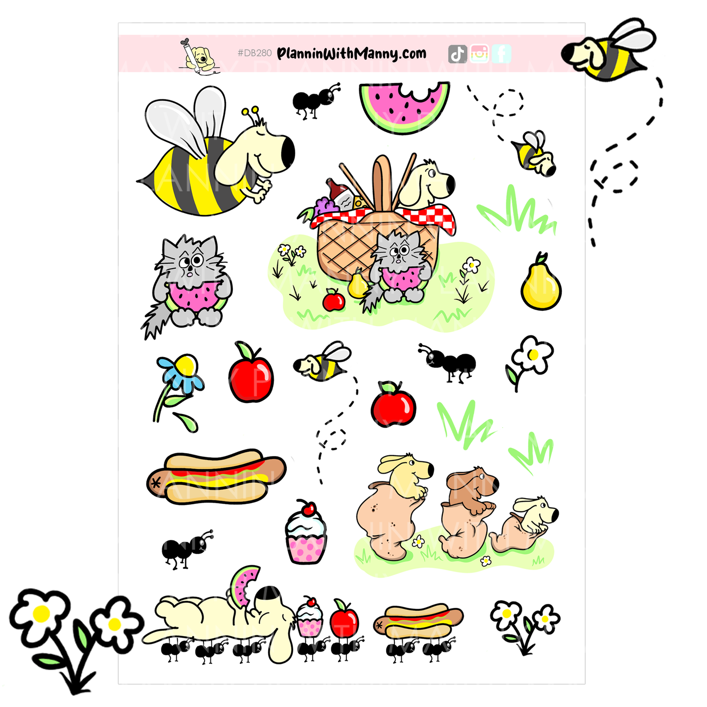 DB280 Manny Picnic Large Deco Sheet