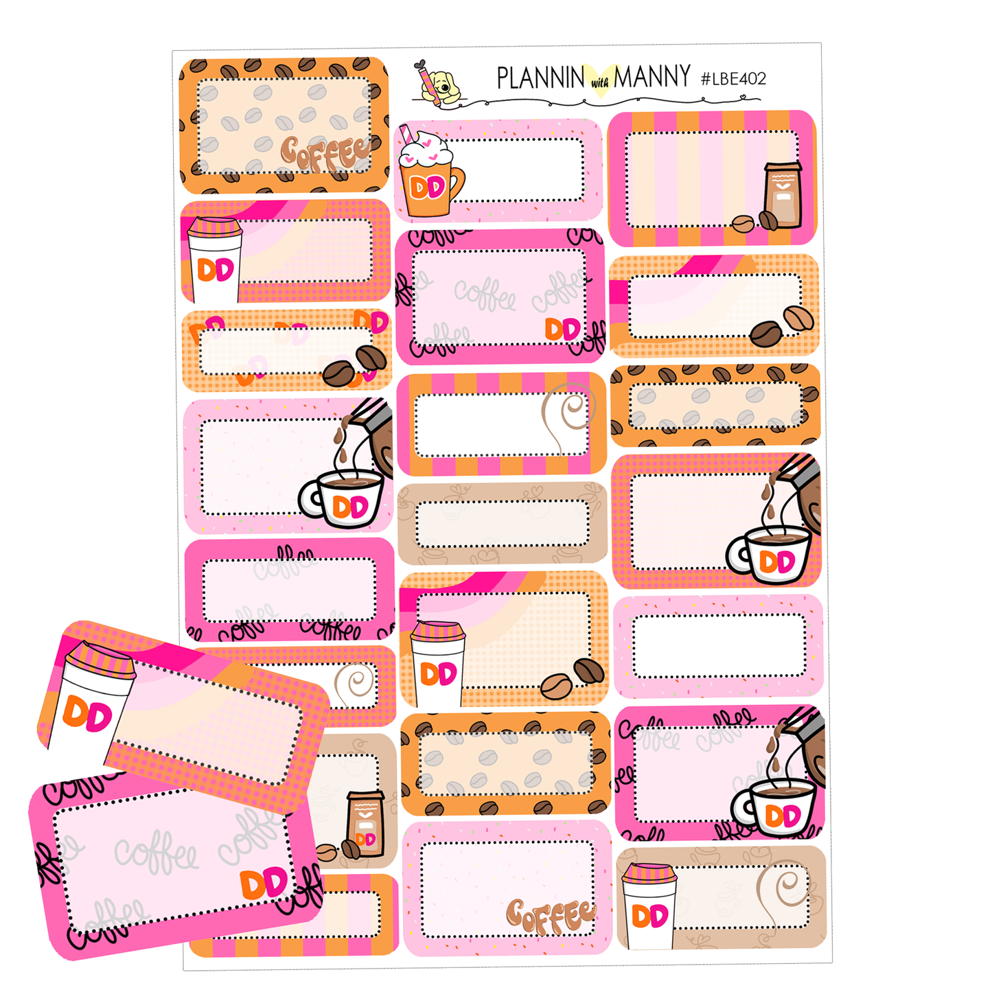 LBE402 Half Box Sticker -Delish Donut Shop