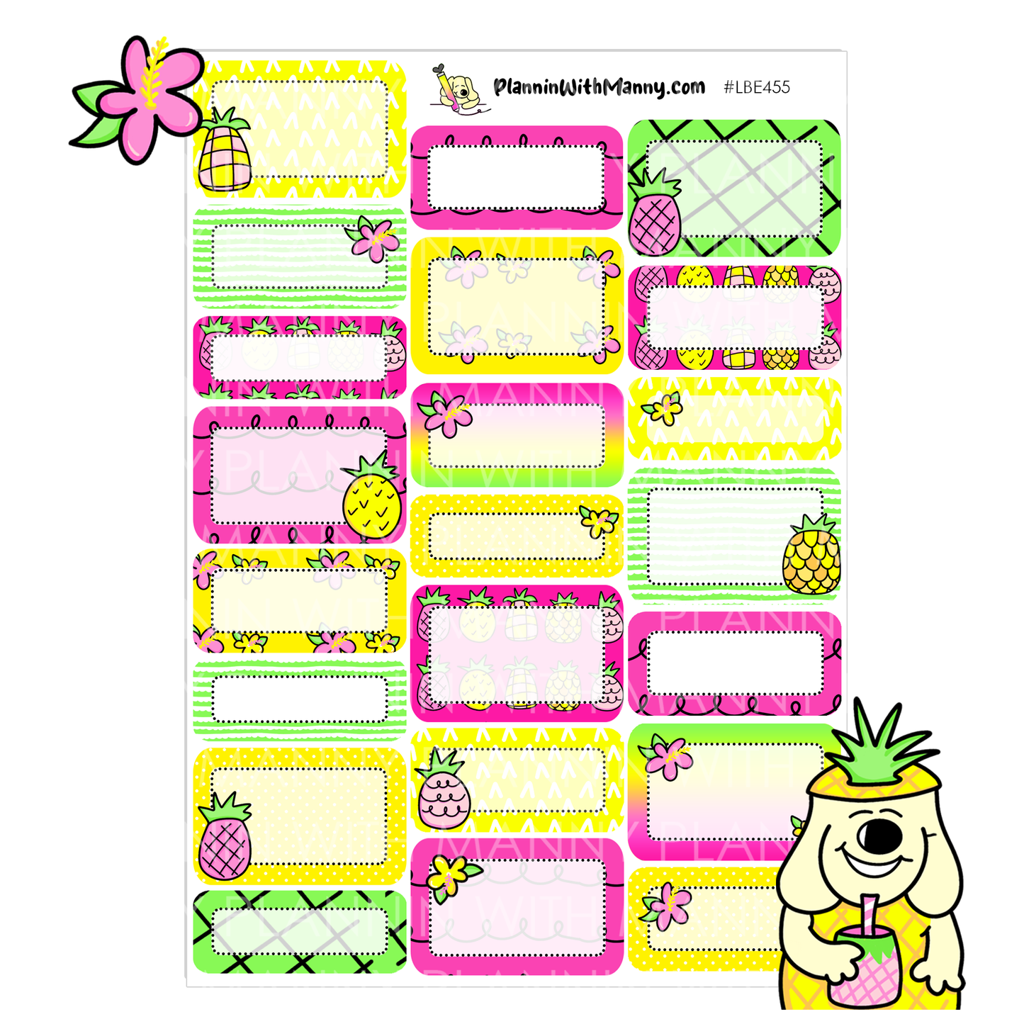 LBE455 Pineapple Half Boxes