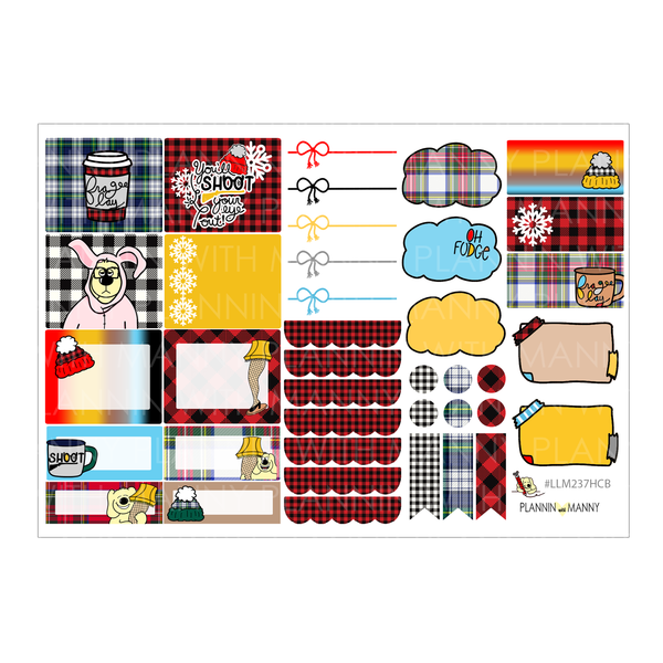 LLM237HC HOBO COUSIN MONTHLY PLANNER STICKERS - Christmas Story Collection
