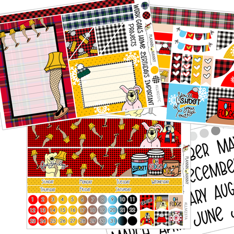 LLM237 MONTHLY PLANNER STICKERS - Christmas Story Collection