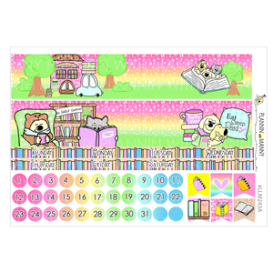 LLM243 MONTHLY PLANNER STICKERS -Book Lover Collection