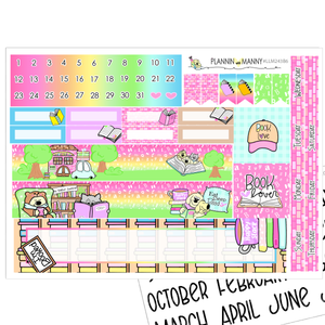 LLM243B6 Book Lover B6 Monthly Planner Stickers