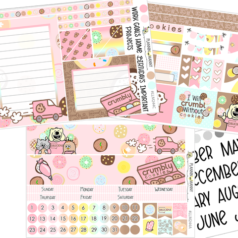 LLM244 MONTHLY PLANNER STICKERS -Crumbl Collection
