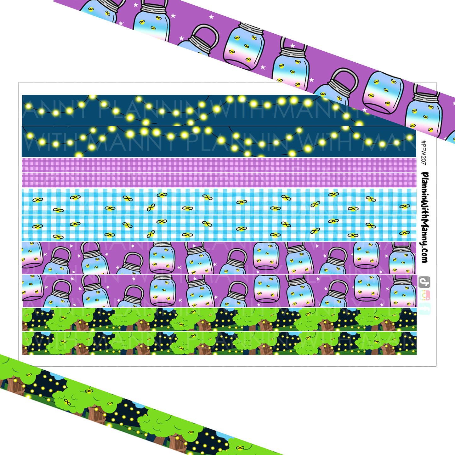 PFW207 Light it Up Washi Sticker Sheet