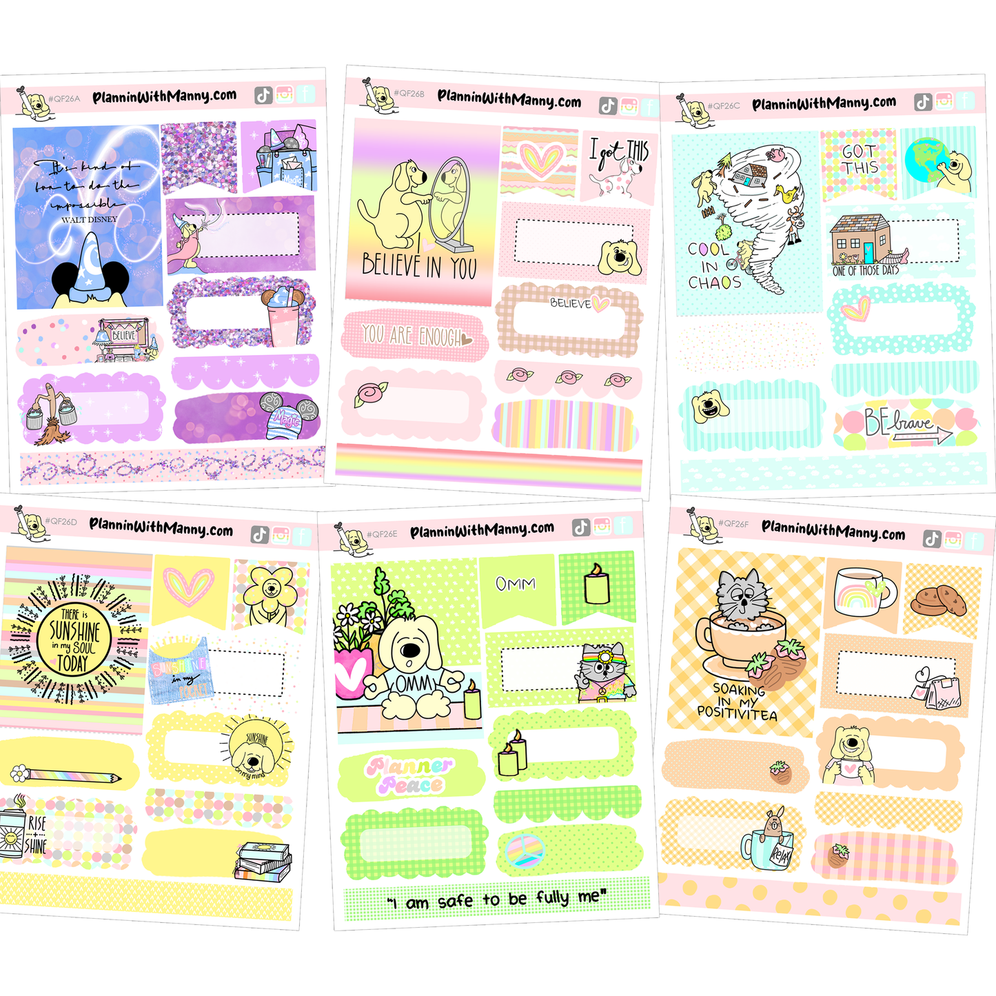 QF26 Good Vibes Quarter Sheet Set