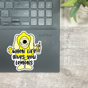 When Life Gives You Lemons... Vinyl Sticker, Magnetic Bookmark, & Notecard MB88