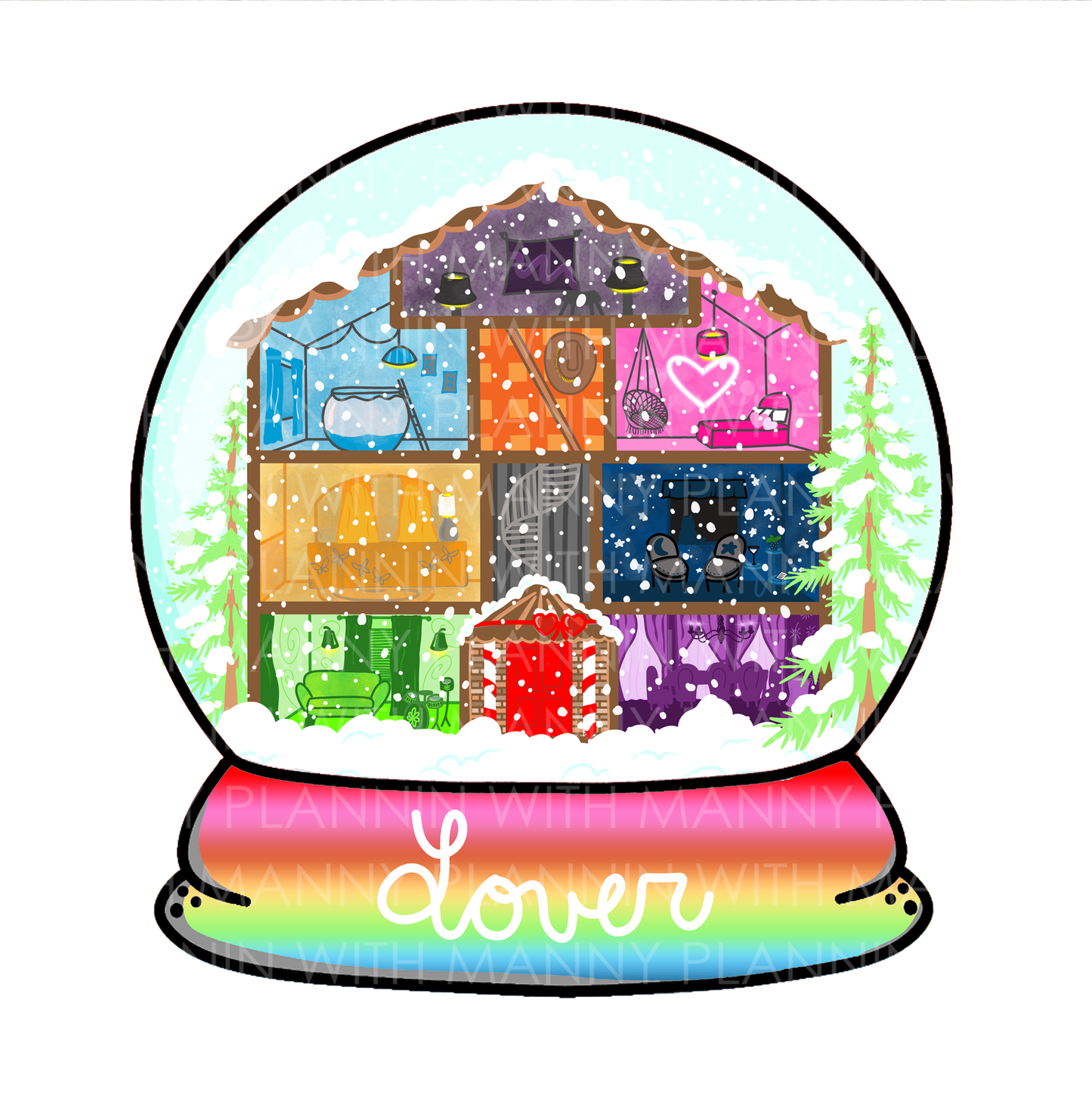 Lover House Snowglobe Magnectic Bookmark MB123