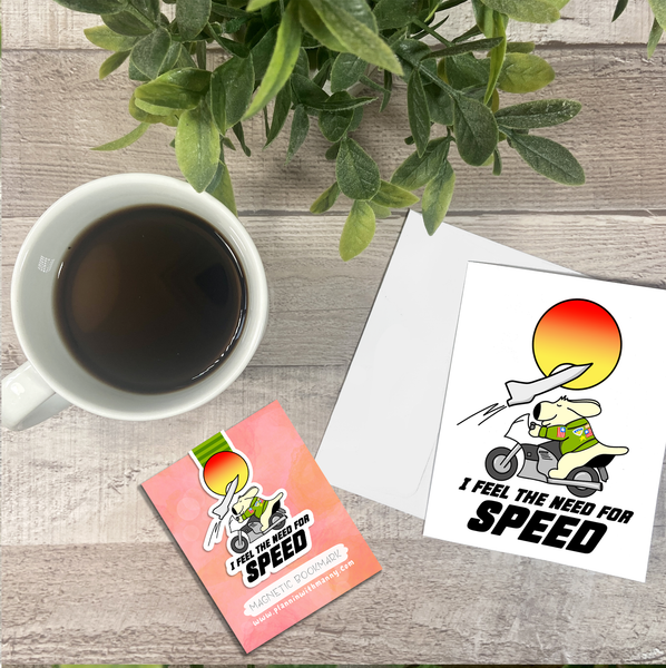 Need for Speed... Vinyl Sticker, Magnetic Bookmark, & Notecard MB74