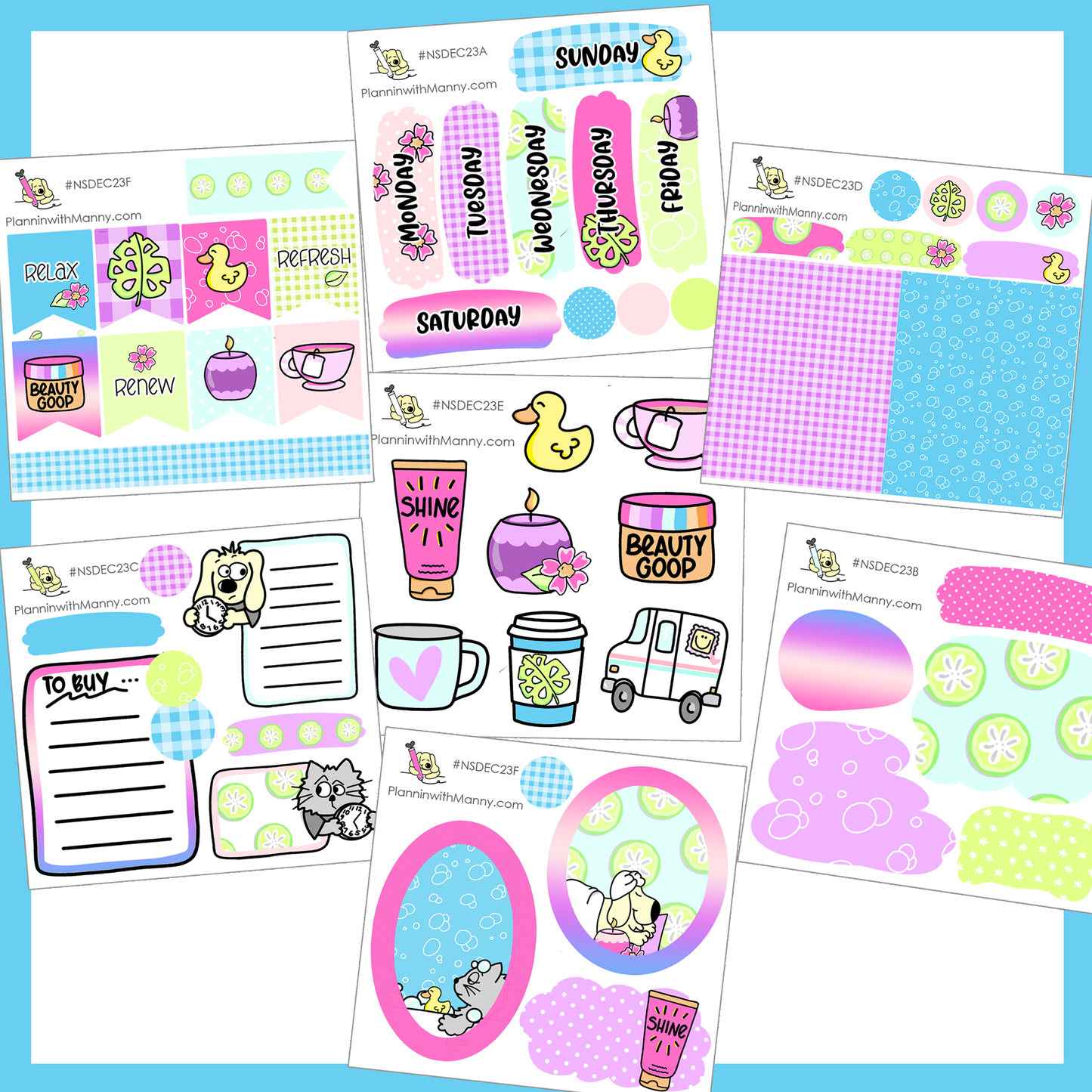 BF25 Spa Mini Sticker Bundle