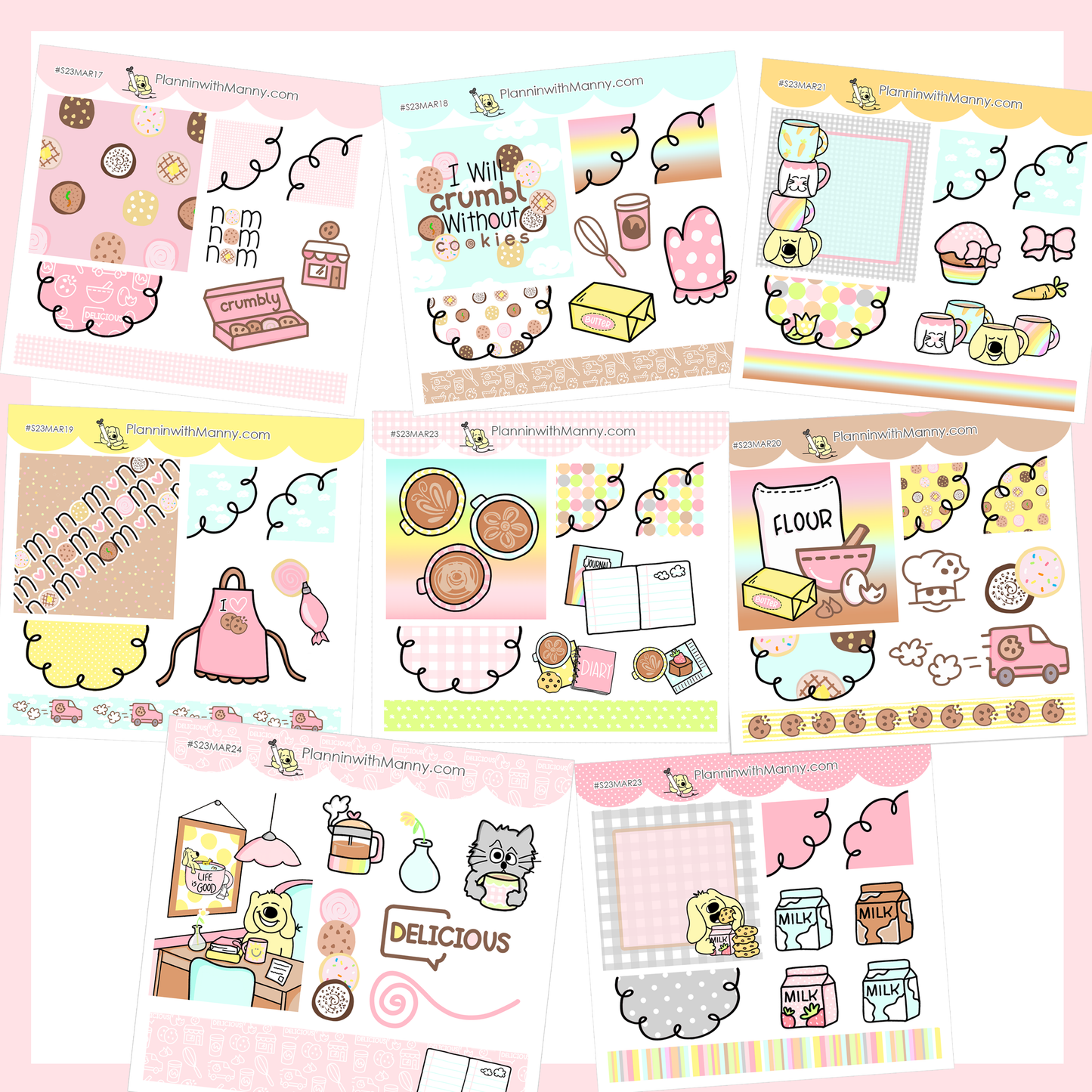 BF25 Crumbl Mini Sticker Bundle