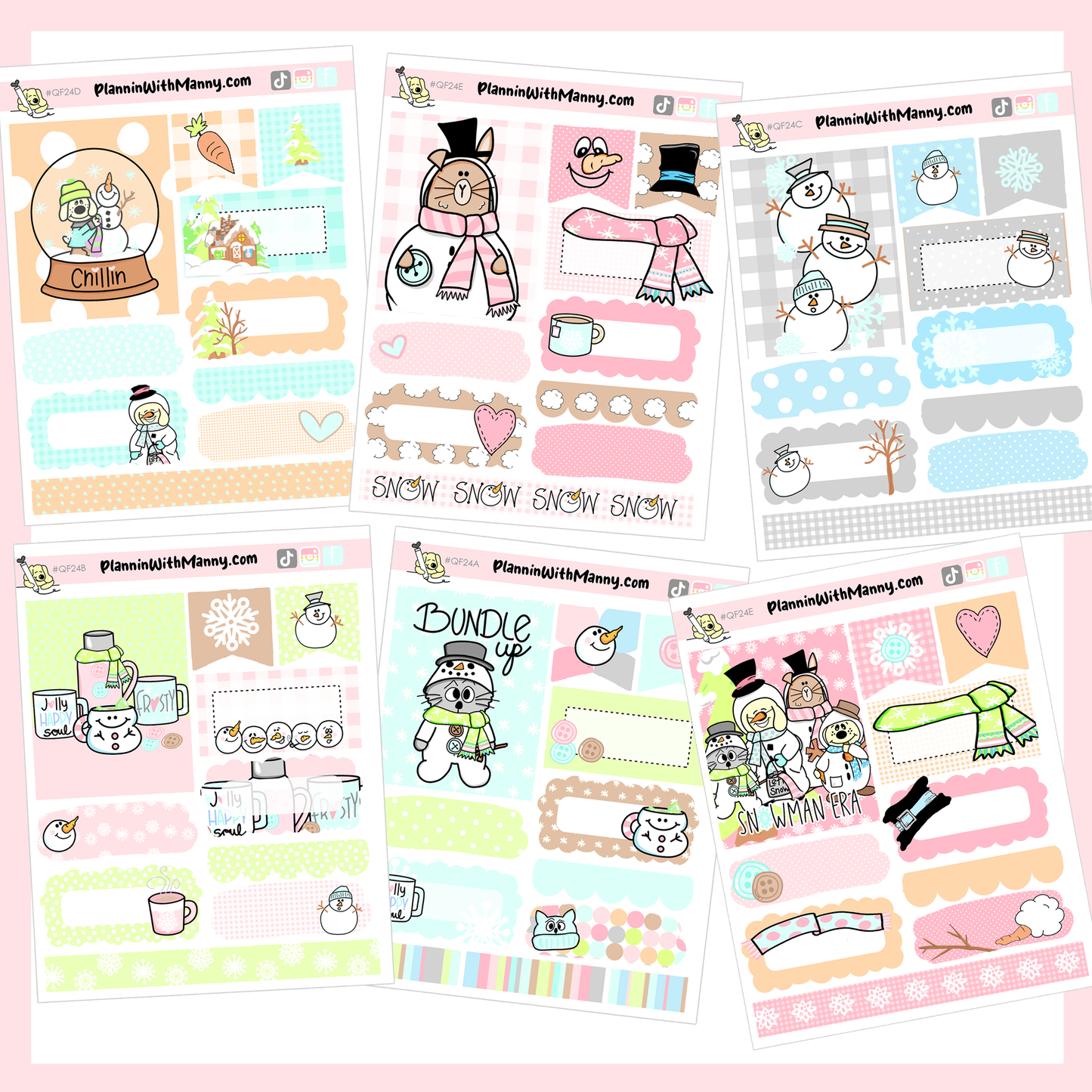 BF25 Winter Fun Quarter Sheets Bundle