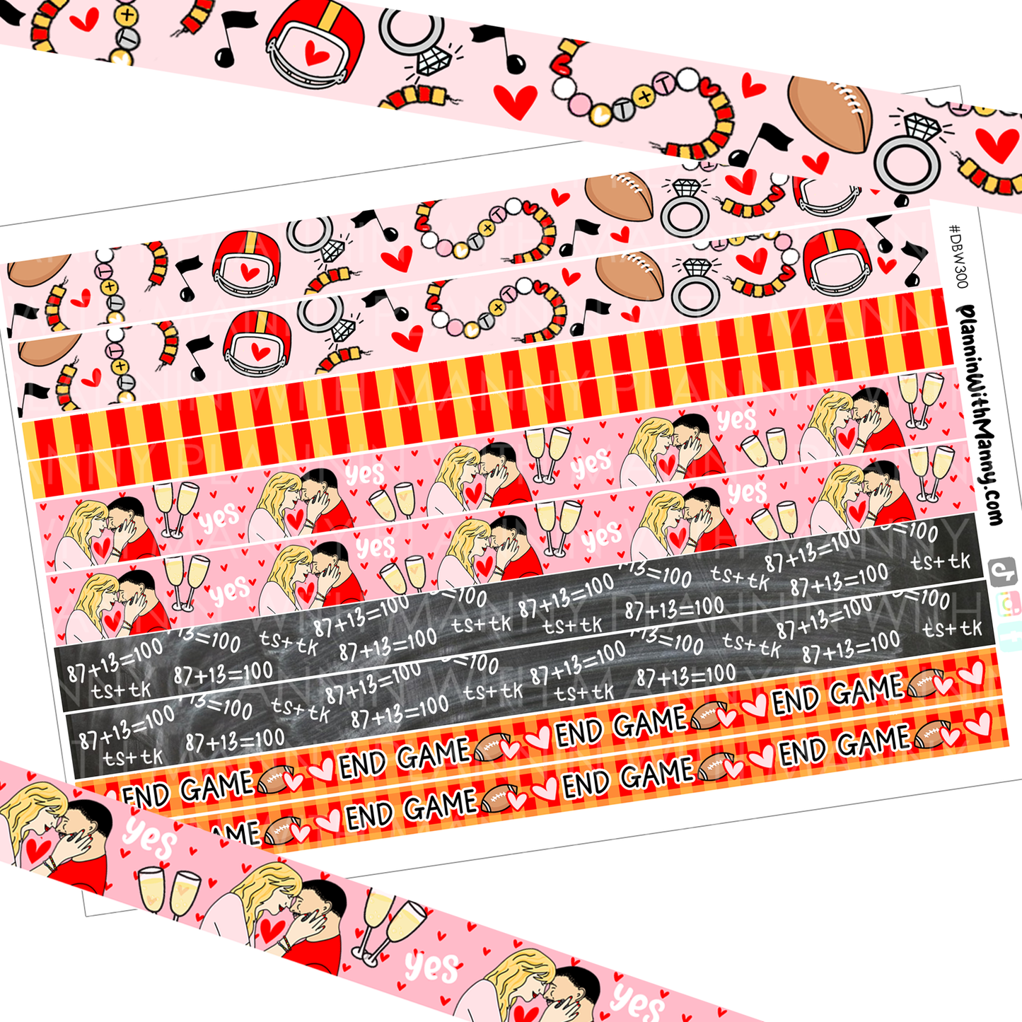 DPW300 Cutest Couple Washi Sticker Sheet