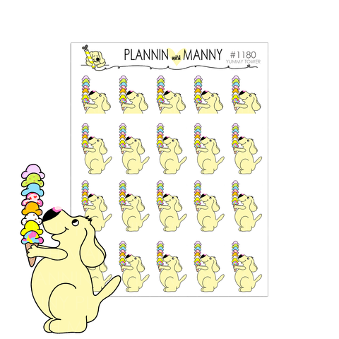 1180 YUMMY TOWER Planner Stickers - Summer Fun Collection