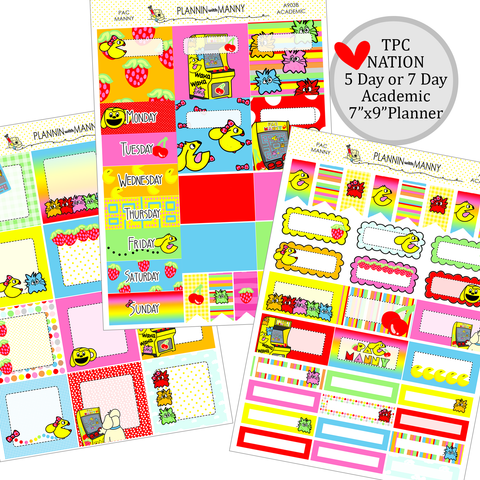 A903 TPC ACADEMIC 5 and 7 Day Weekly Planner Kit - Pac Manny Collection