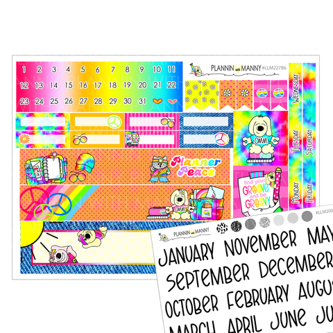 LLM227 B6 Monthly Planner Stickers- Planner Peace Collection