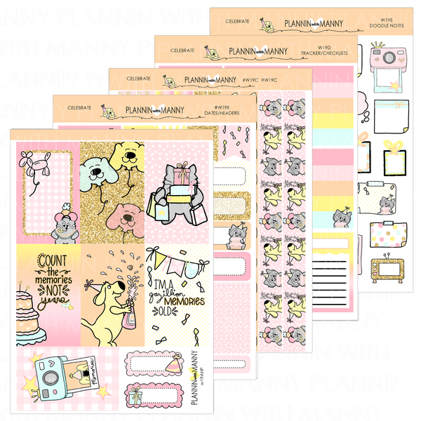 W19AHP HAPPY PLANNER CLASSIC Weekly Kit - Celebrate Collection