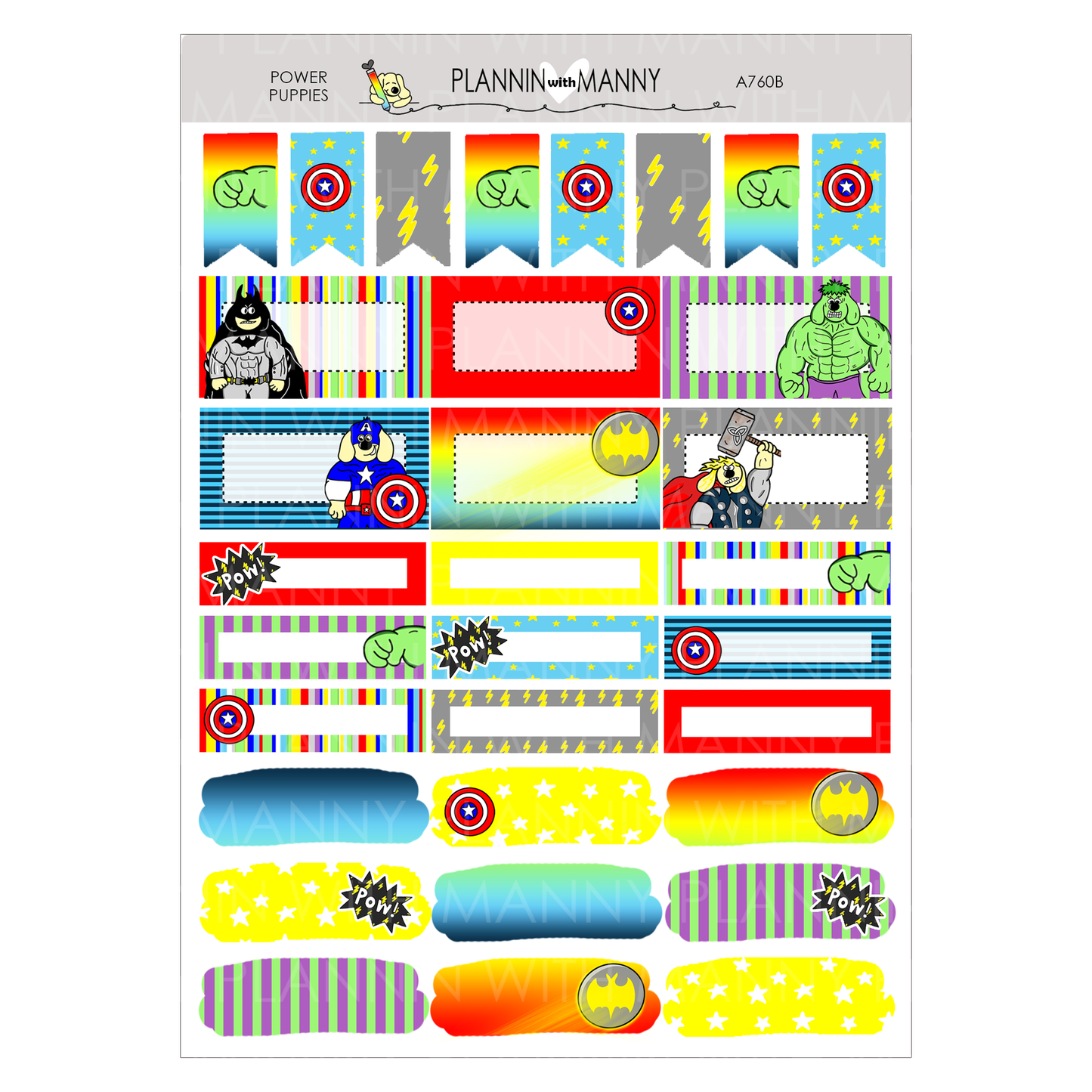 A760B Puppy Power 1.5" Half Boxes