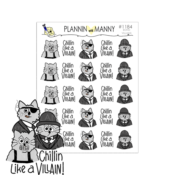 W21AH HORIZONTAL Weekly Planner Stickers- Manny Bond Collection