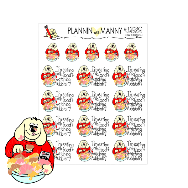 1203-Home Alone Phrases Planner Stickers