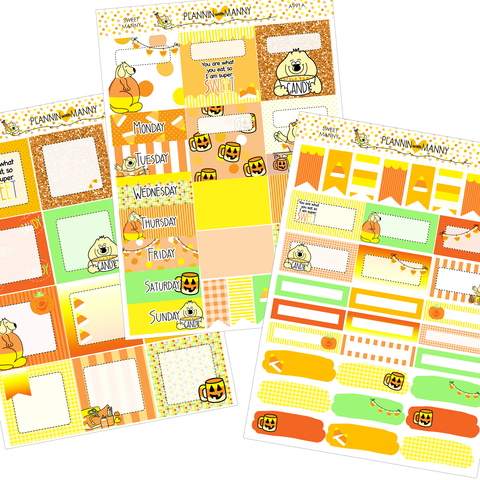 A991 TPC ACADEMIC 5 & 7 Day Weekly Planner Kit and Hybrid Planner -Sweet Manny Collection