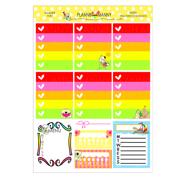 W20AHP-HAPPY PLANNER CLASSIC Weekly Kit - Summer Fun Collection