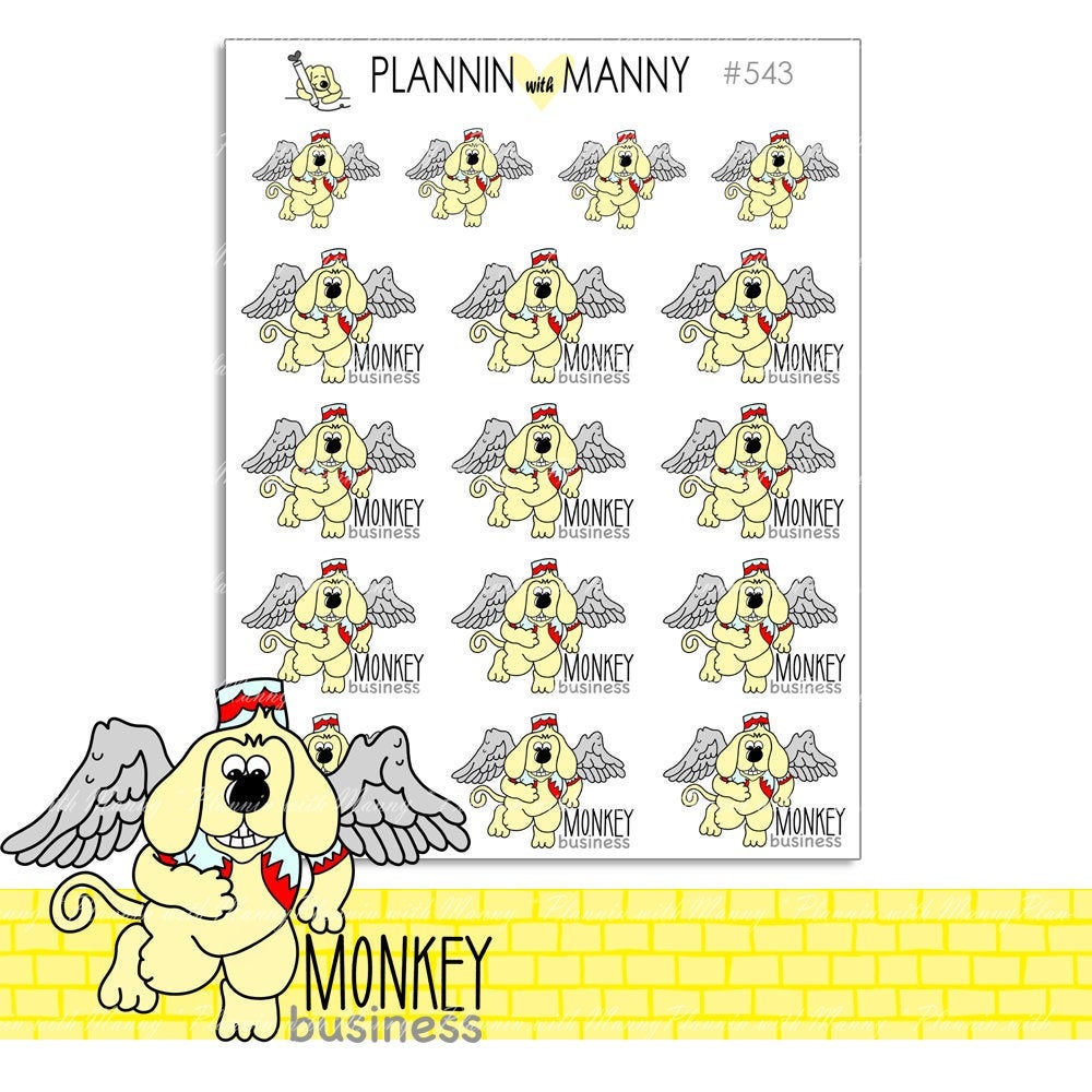 543 Monkey Business Planner Stickers