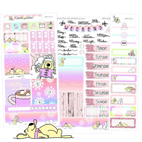 PP107, PP Weeks Weekly Kit - Snow Days Collection