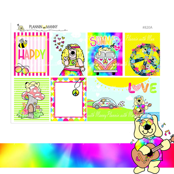 820 VERTICAL Weekly Planner Kit - Summer of Love Collection