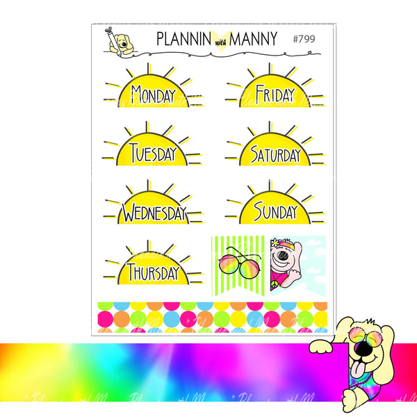 820 VERTICAL Weekly Planner Kit - Summer of Love Collection