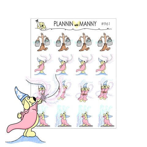 961 MAGICAL MANNY Planner Stickers - Magical Manny Collection