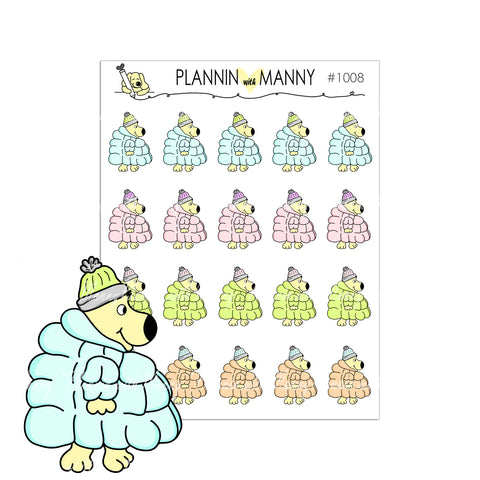 1008 BUNDLE UP MANNY Planner Stickers