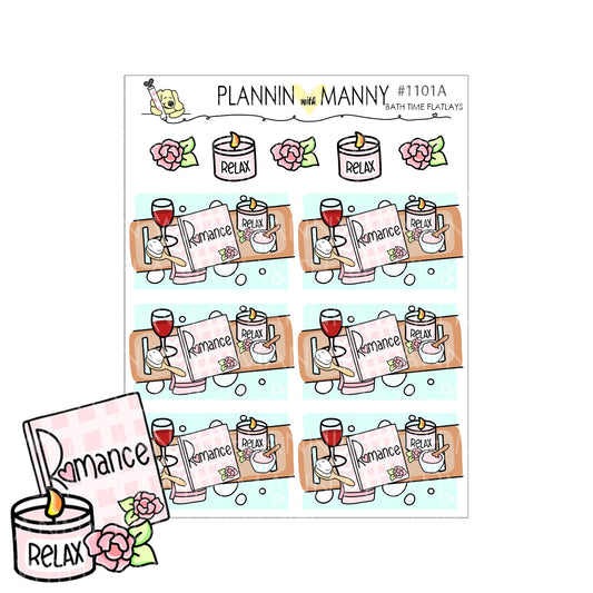 1101 BATHTIME 3D and Flatlay Planner Stickers