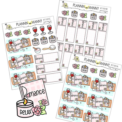 1101 BATHTIME 3D and Flatlay Planner Stickers