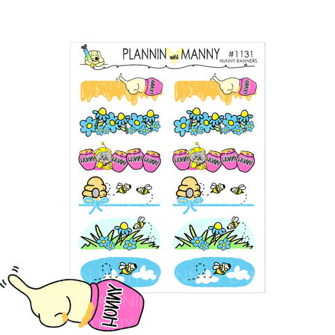 1131 Bee My Hunny Mini Banner Planner Stickers - Bee My Hunny Collection